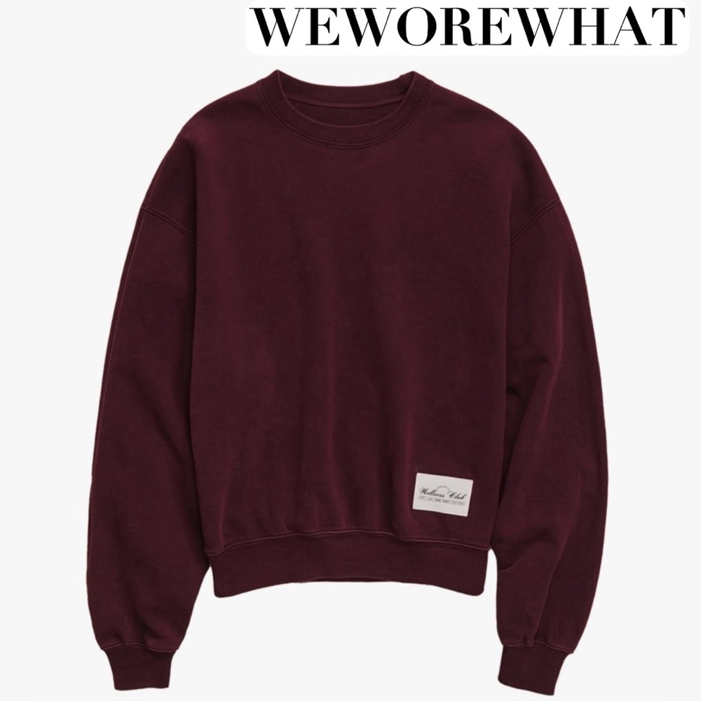 NEW WEWOREWHAT Oversized
Crewneck Burgundy - Size L - Ribbed
Cuffs and Waistband